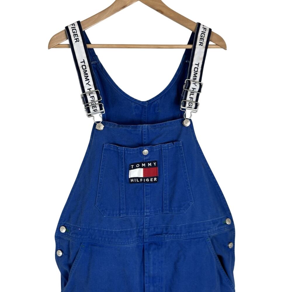 Vintage Tommy Hilfiger Denim Overalls, Sz L 90’s Jean Overalls